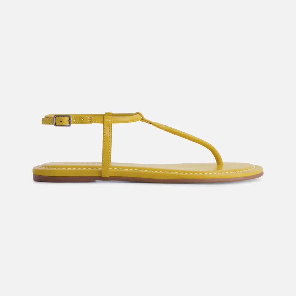 NWOT Bernardo Hercu T Strap Sandal in Daisy - Picture 4 of 7